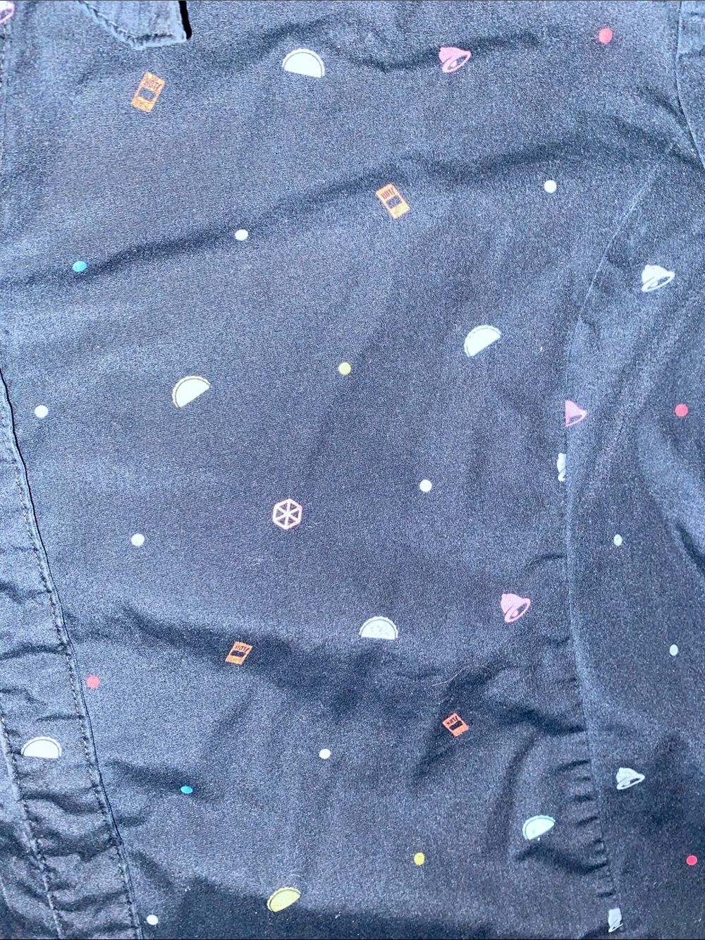 Taco Bell Women's Manager Blouse with Multicolor Mini taco print - Picture 3 of 3